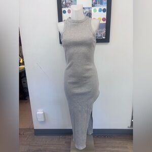 Ribbed Midi dress with side cutout